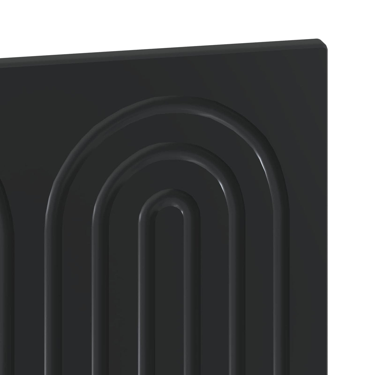 Wall-Mounted Headboard ALKMAAR Black Engineered Wood