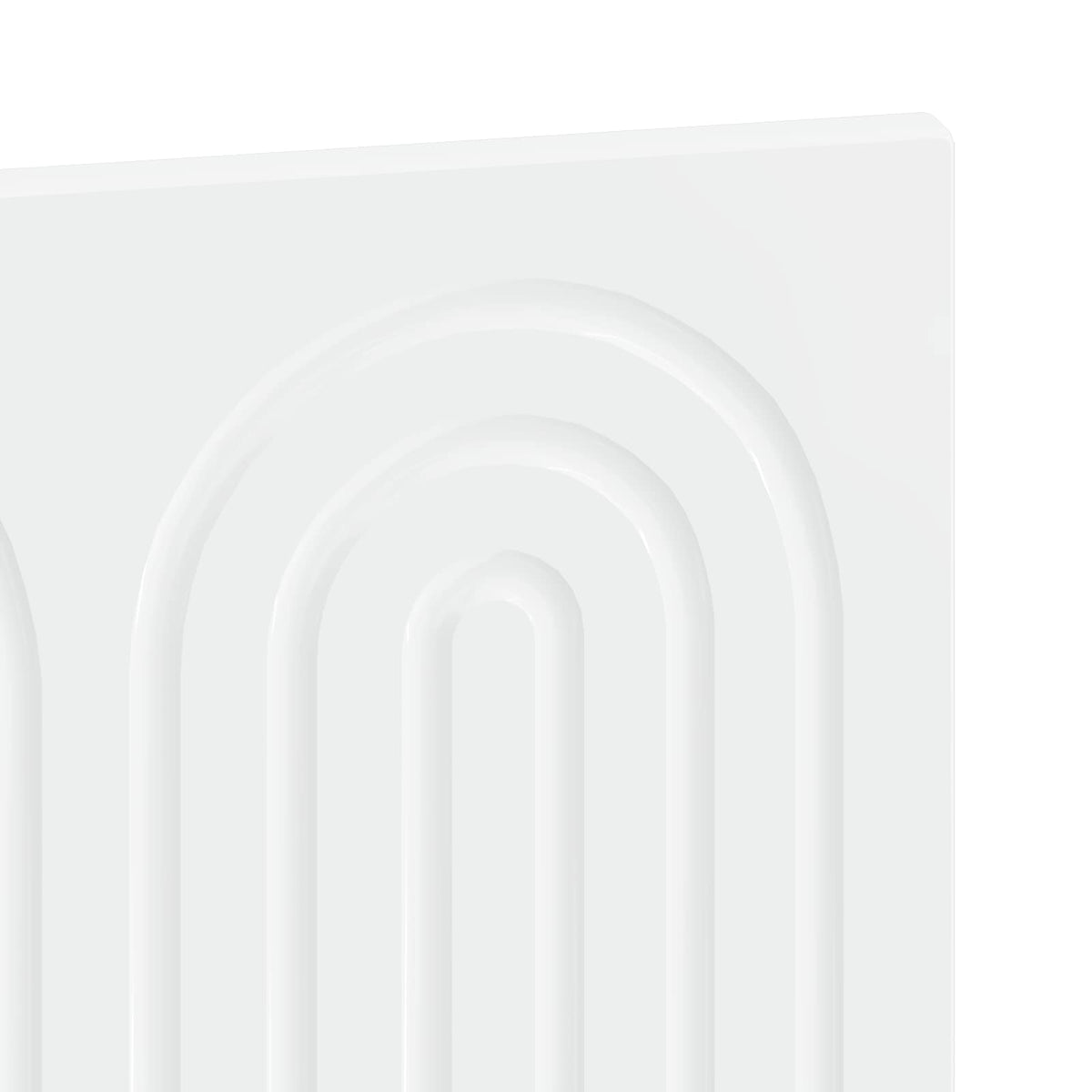 Wall-Mounted Headboard ALKMAAR High Gloss White Engineered Wood