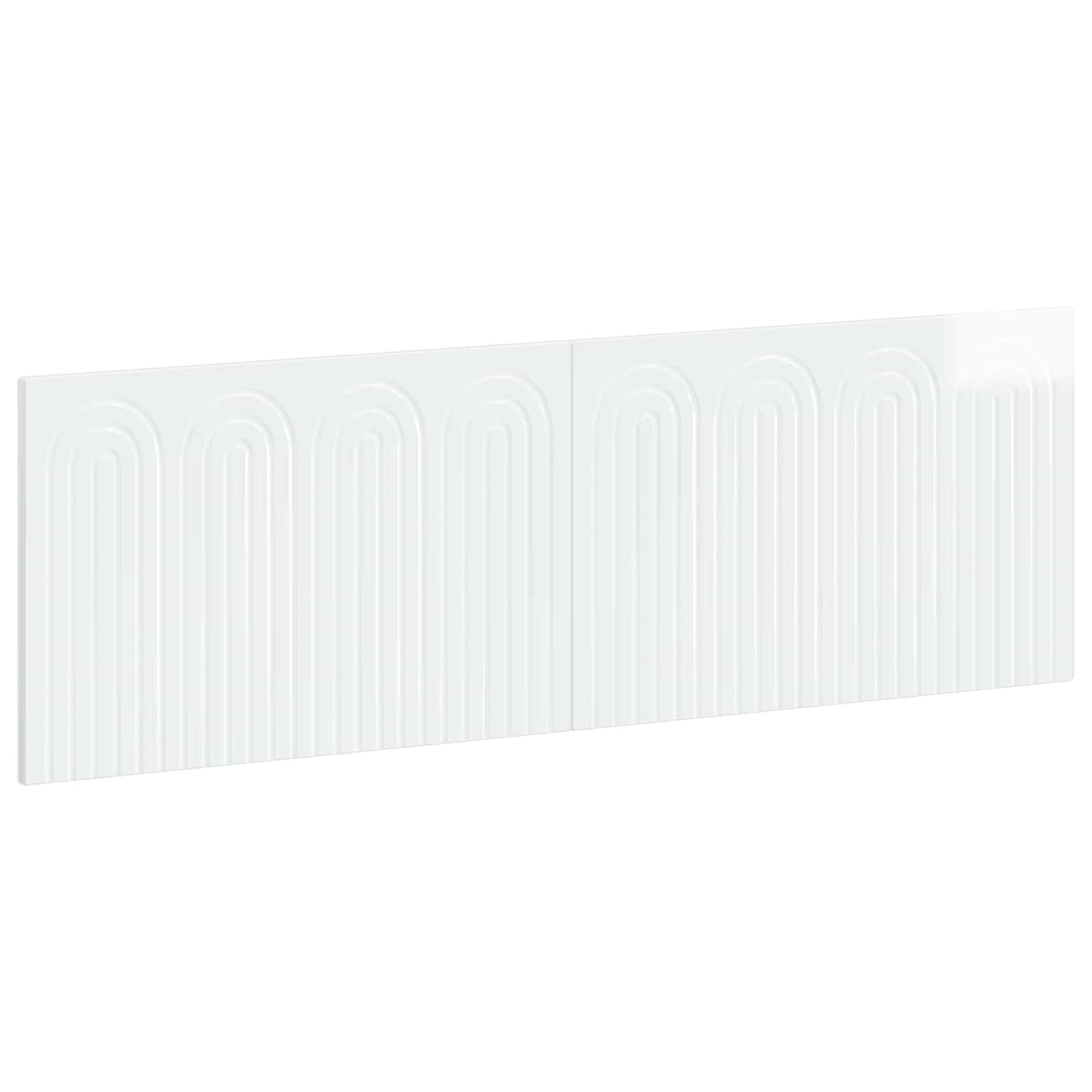 Wall-Mounted Headboard ALKMAAR High Gloss White Engineered Wood