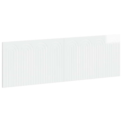 Wall-Mounted Headboard ALKMAAR High Gloss White Engineered Wood