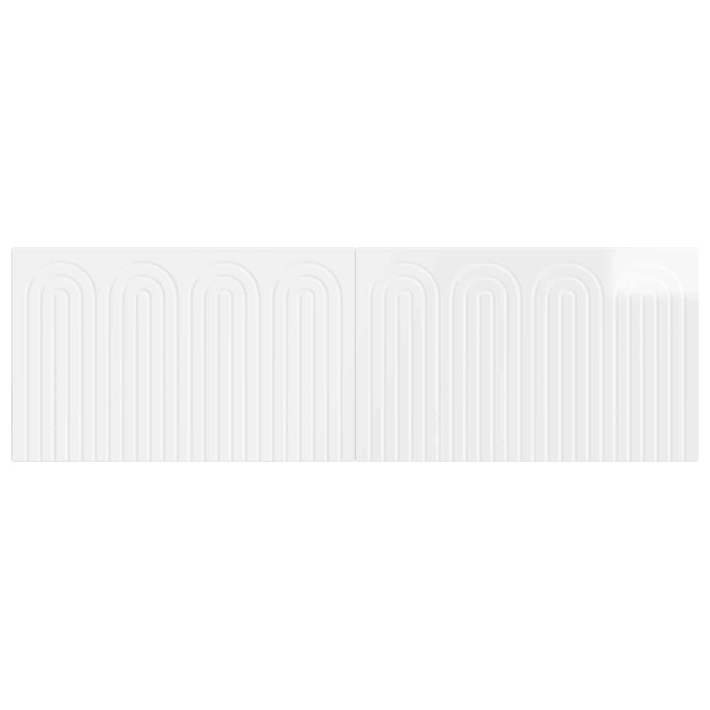 Wall-Mounted Headboard ALKMAAR High Gloss White Engineered Wood
