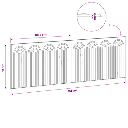 Wall-Mounted Headboard ALKMAAR Smoked Oak Engineered Wood