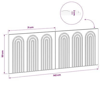 Wall-Mounted Headboard ALKMAAR White Engineered Wood