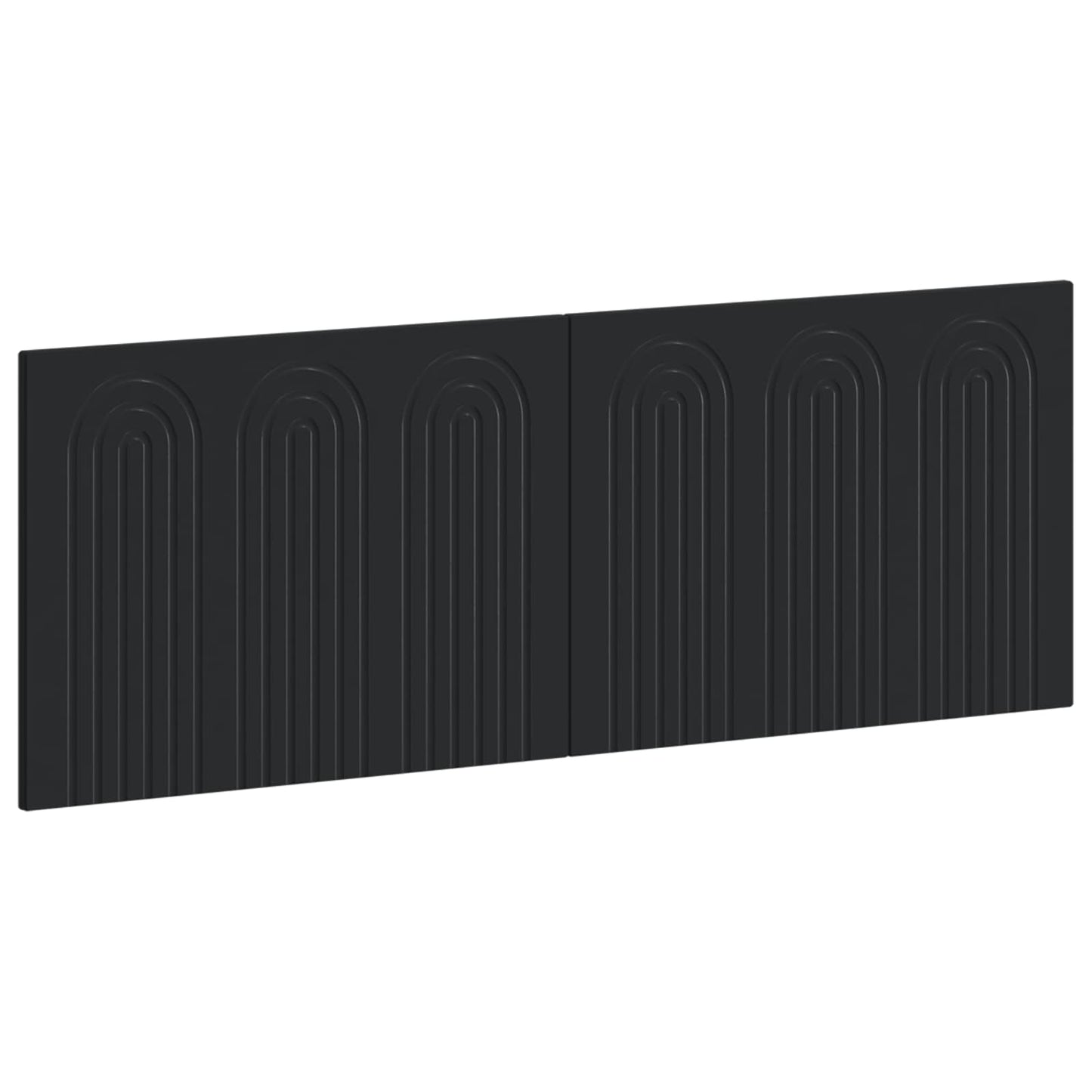 Wall-Mounted Headboard ALKMAAR Black Engineered Wood