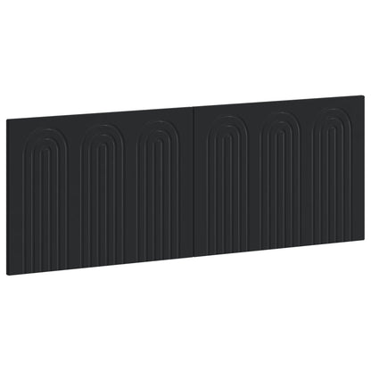 Wall-Mounted Headboard ALKMAAR Black Engineered Wood