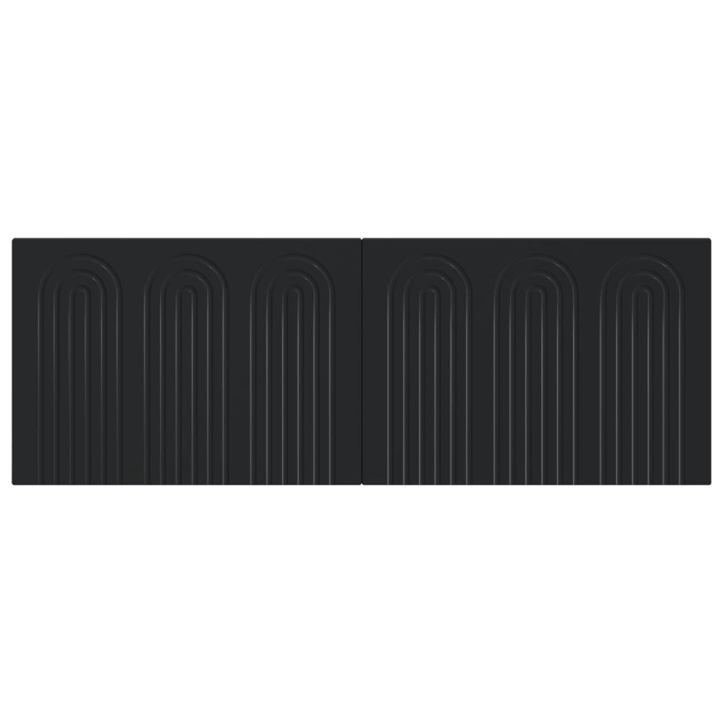 Wall-Mounted Headboard ALKMAAR Black Engineered Wood