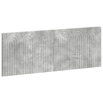 Wall-Mounted Headboard ALKMAAR Concrete Grey Engineered Wood