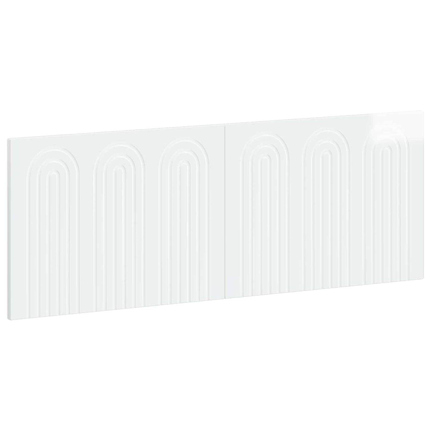 Wall-Mounted Headboard ALKMAAR High Gloss White Engineered Wood