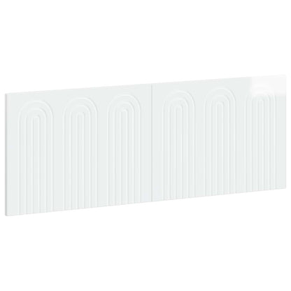 Wall-Mounted Headboard ALKMAAR High Gloss White Engineered Wood