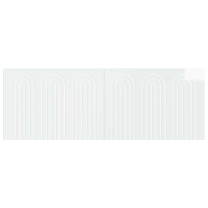 Wall-Mounted Headboard ALKMAAR High Gloss White Engineered Wood