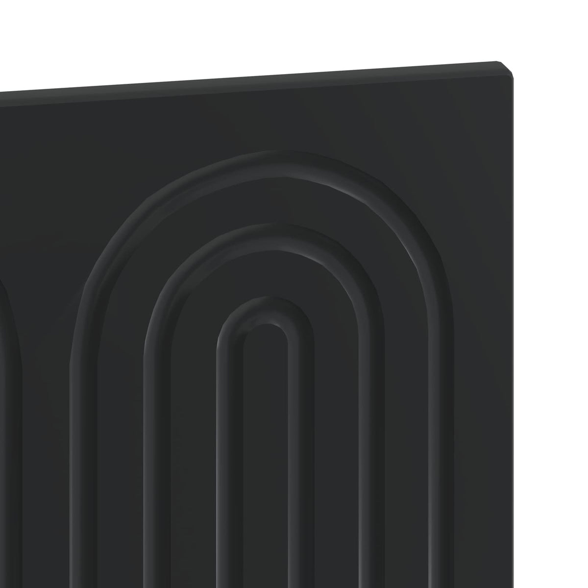 Wall-Mounted Headboard ALKMAAR Black Engineered Wood