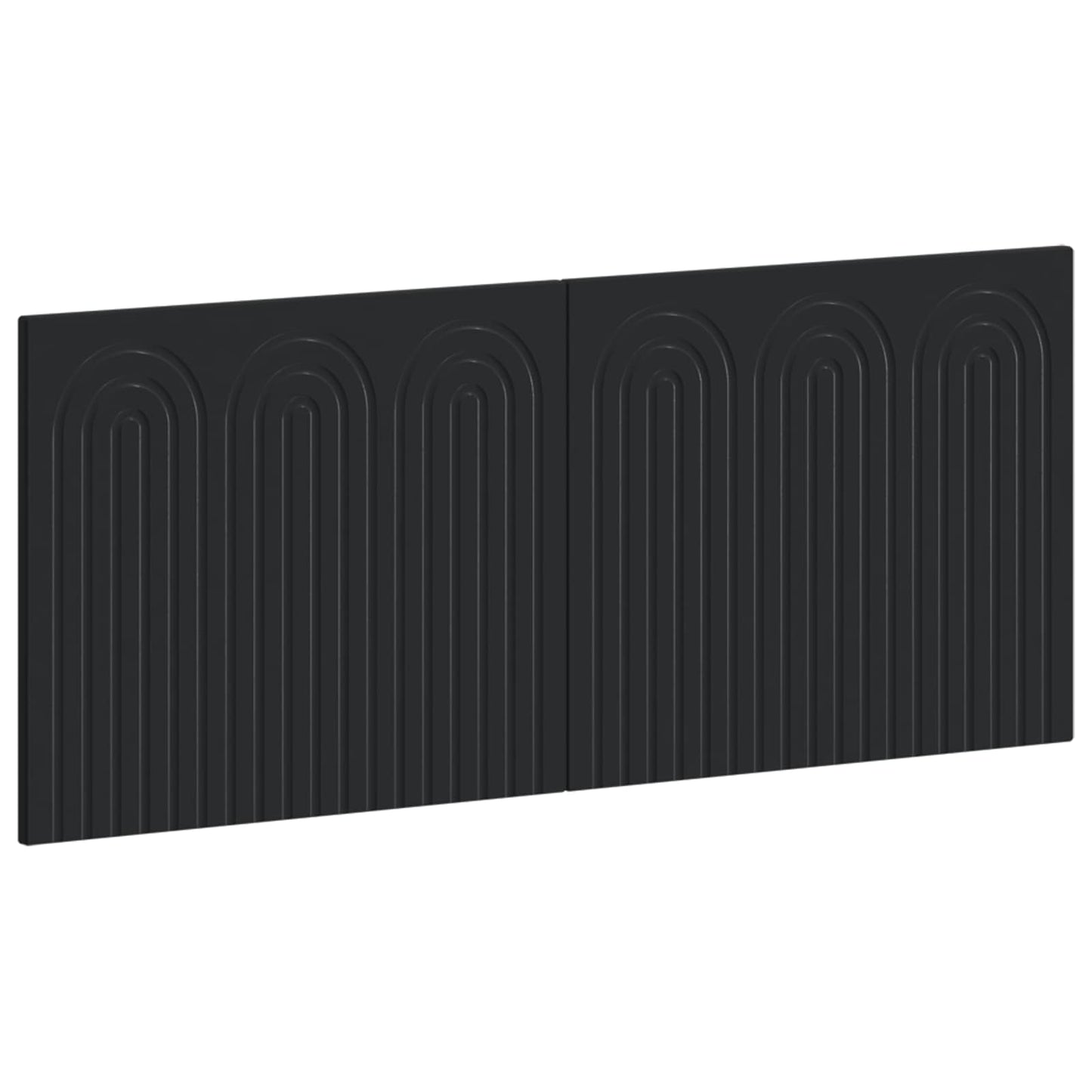 Wall-Mounted Headboard ALKMAAR Black Engineered Wood