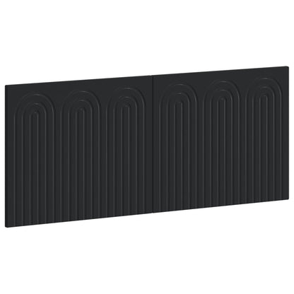 Wall-Mounted Headboard ALKMAAR Black Engineered Wood