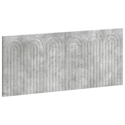 Wall-Mounted Headboard ALKMAAR Concrete Grey Engineered Wood