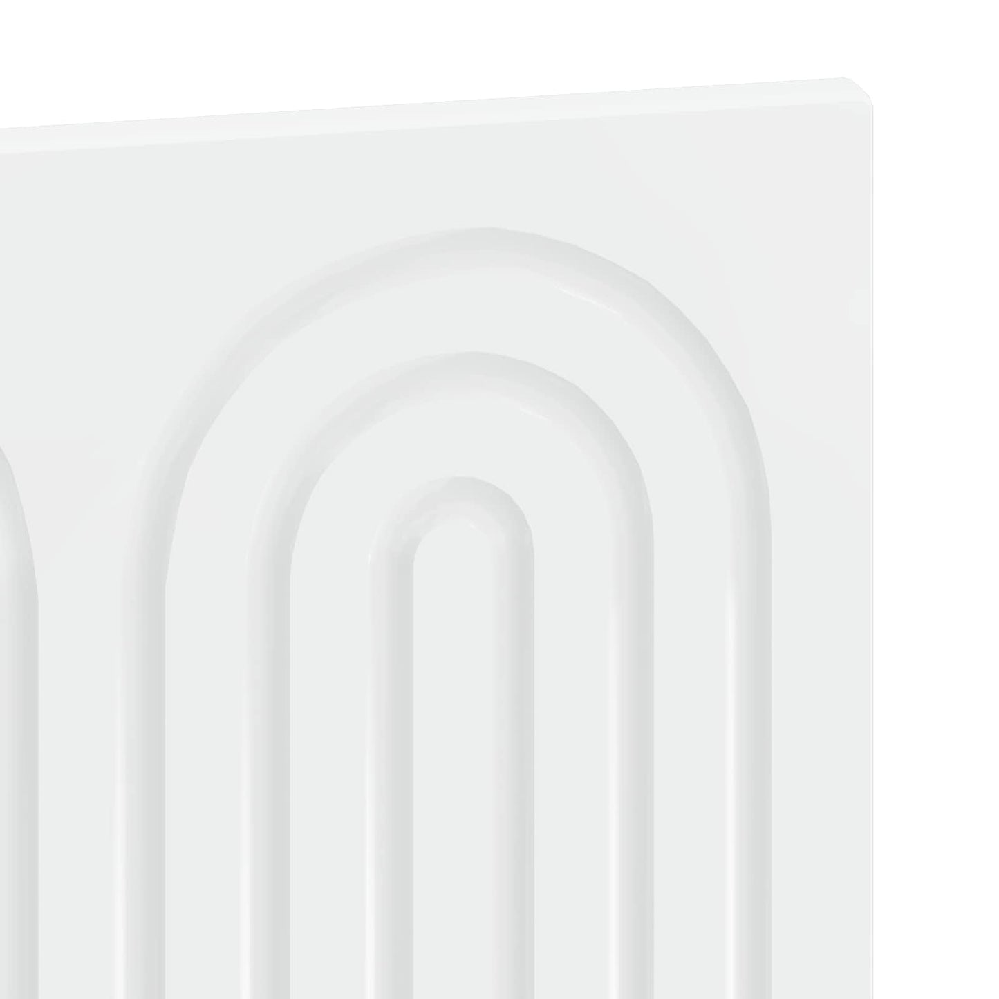 Wall-Mounted Headboard ALKMAAR High Gloss White Engineered Wood