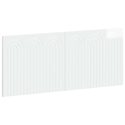 Wall-Mounted Headboard ALKMAAR High Gloss White Engineered Wood