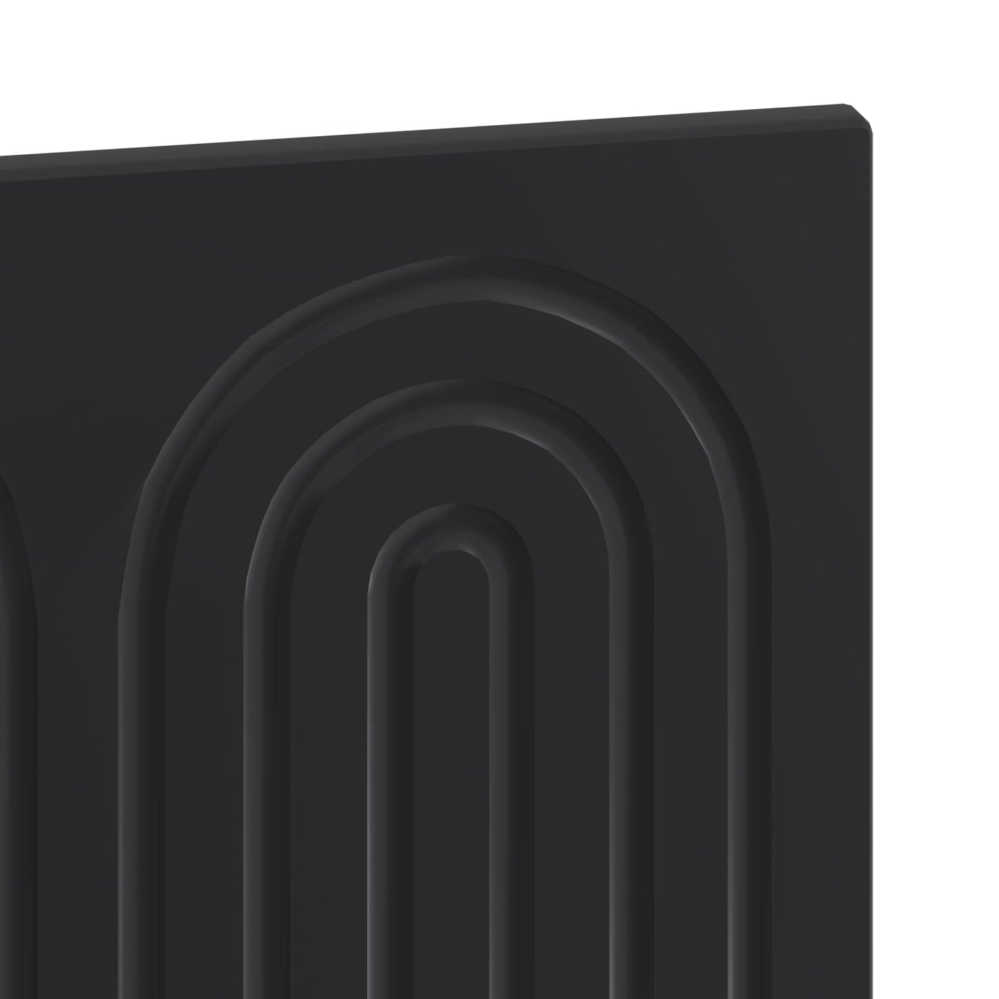 Wall-Mounted Headboard ALKMAAR Black Engineered Wood