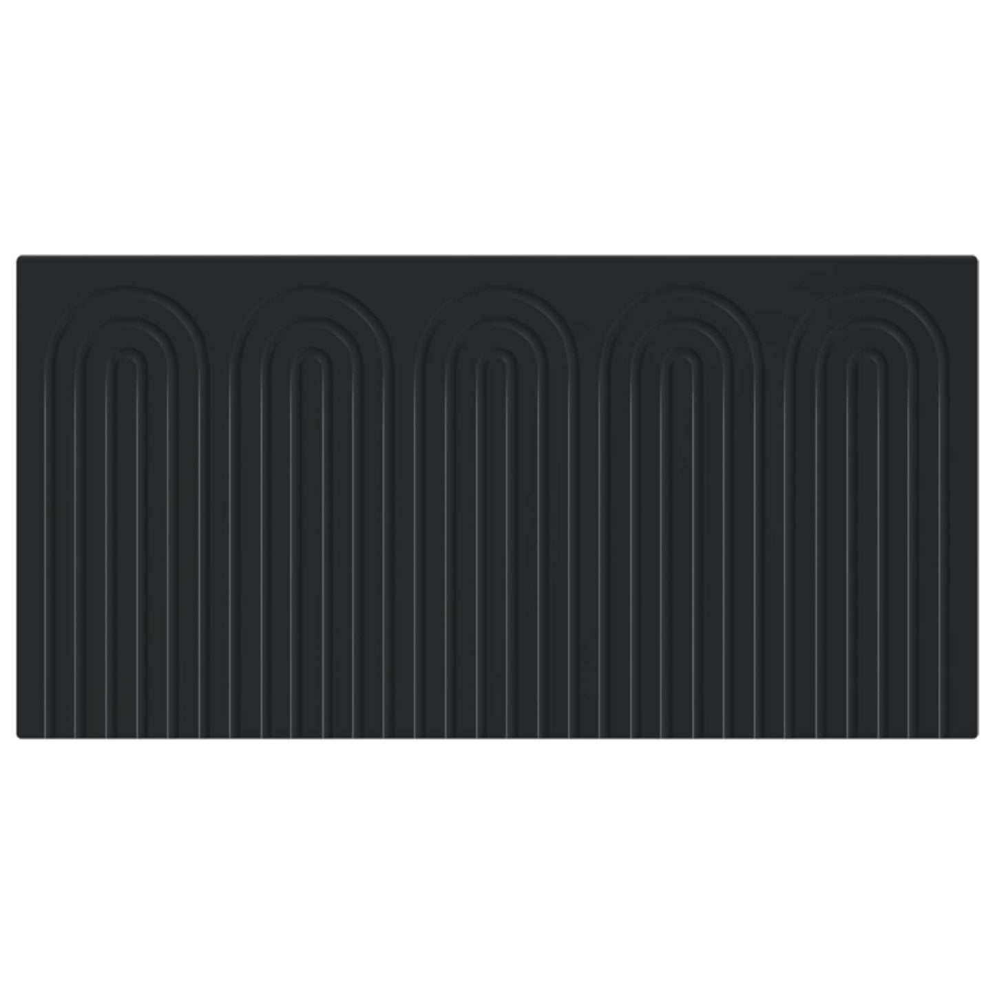 Wall-Mounted Headboard ALKMAAR Black Engineered Wood
