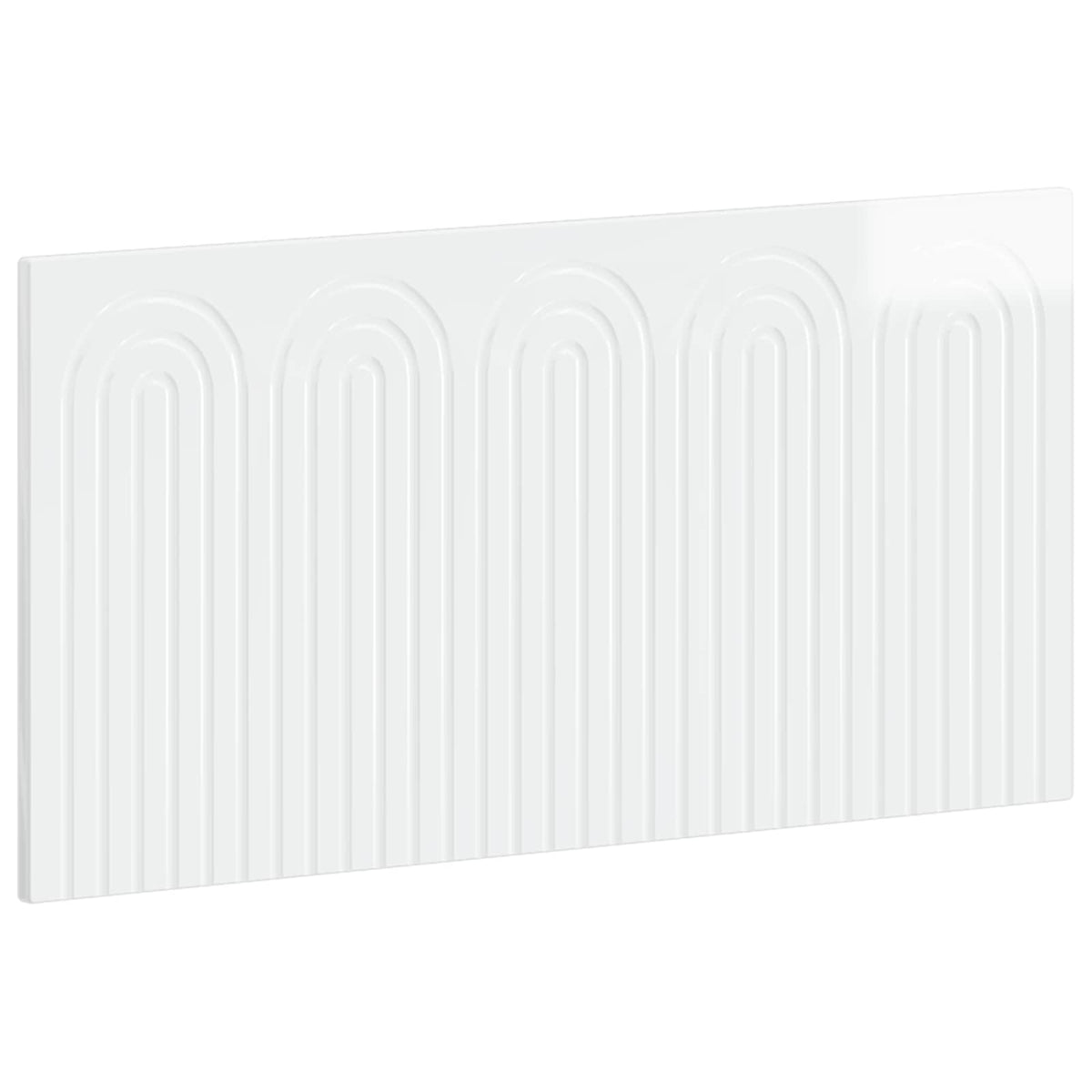 Wall-Mounted Headboard ALKMAAR High Gloss White Engineered Wood