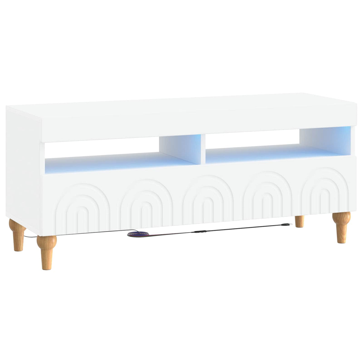 LED TV Cabinet White Engineered Wood
