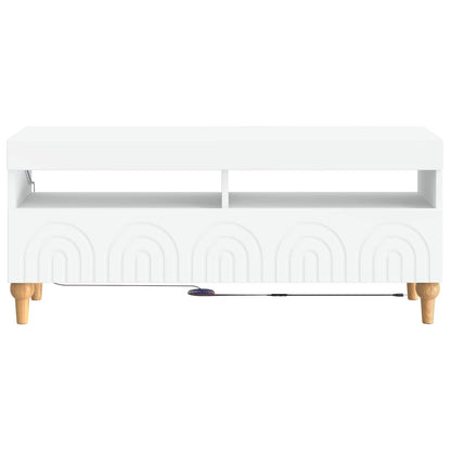 LED TV Cabinet White Engineered Wood