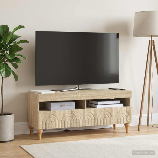 LED TV Cabinet ALKMAAR 100 x 35 x 43 cm Sonoma Oak