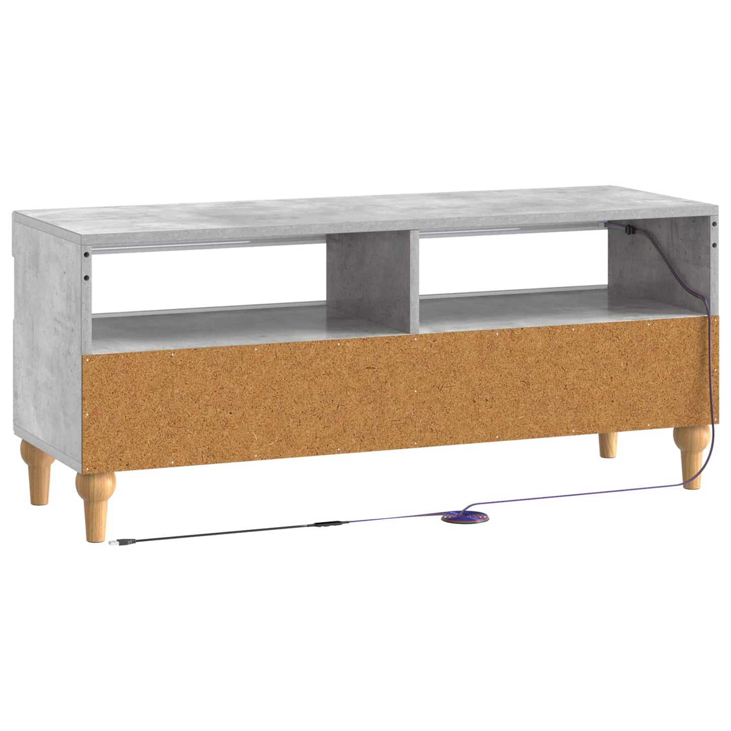 LED TV Cabinet Concrete Grey Engineered Wood