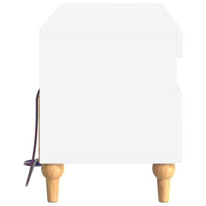 LED TV Cabinet High Gloss White Engineered Wood