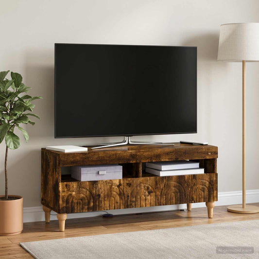 LED TV Cabinet ALKMAAR 100 x 35 x 43 cm Smoked Oak