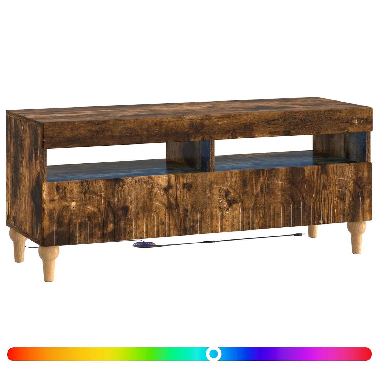 LED TV Cabinet Smoked Oak Engineered Wood