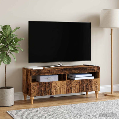 LED TV Cabinet Old Wood Engineered Wood