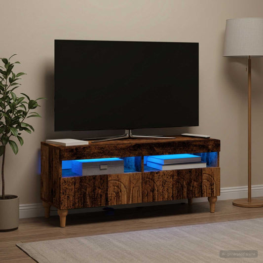 LED TV Cabinet ALKMAAR 100 x 35 x 43 cm Old Wood