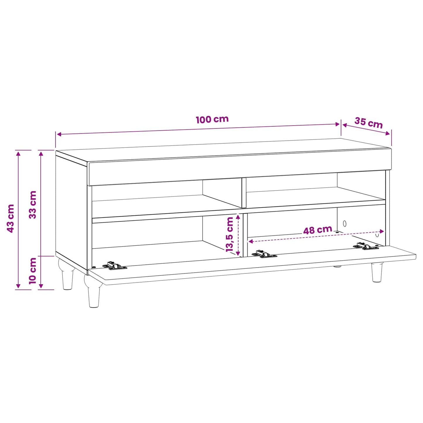 LED TV Cabinet Old Wood Engineered Wood