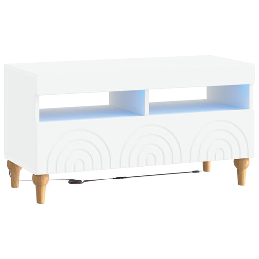 LED TV Cabinet ALKMAAR 81 x 35 x 43 cm White Engineered Wood