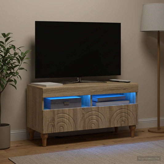 LED TV Cabinet ALKMAAR 81 x 35 x 43 cm Sonoma Oak