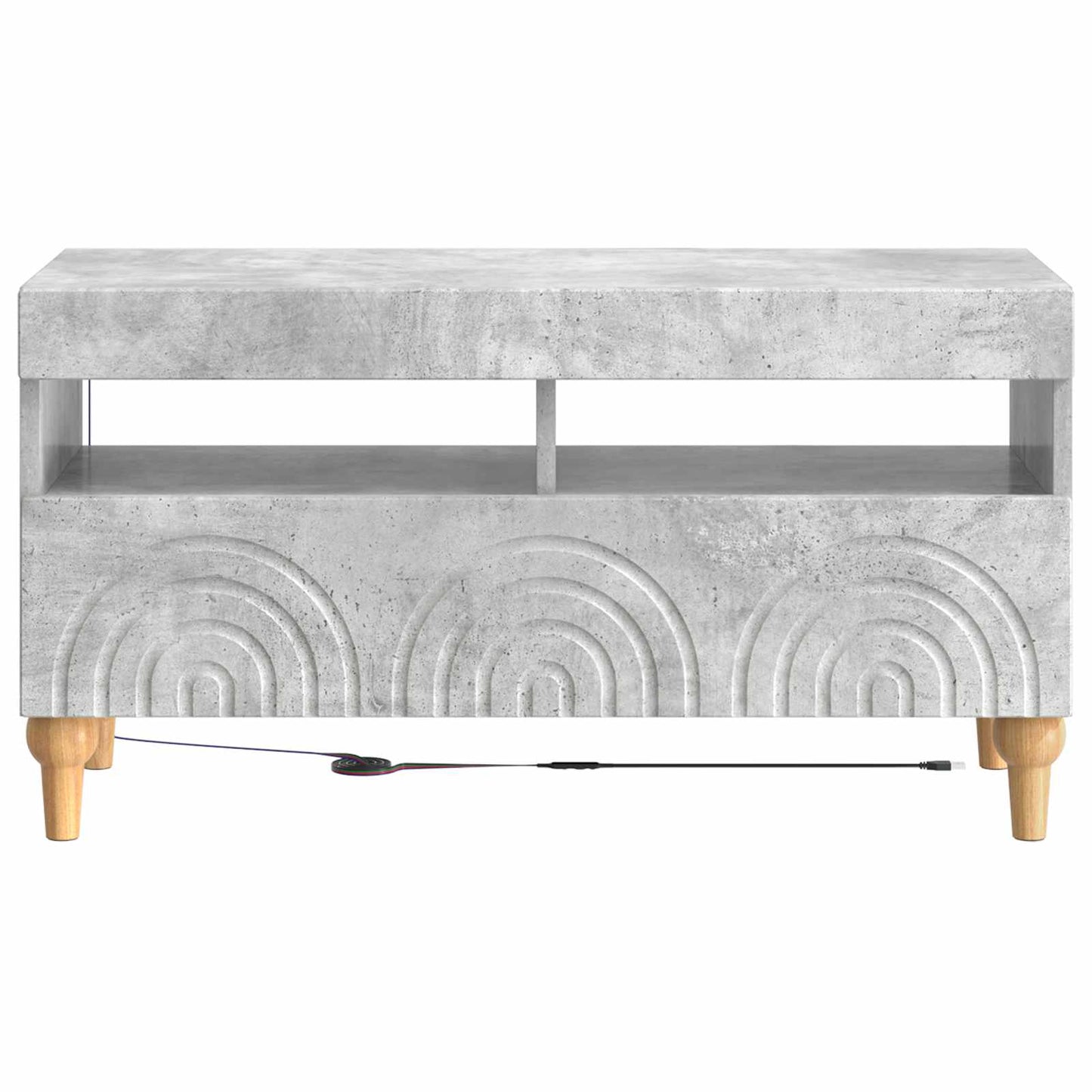 LED TV Cabinet Concrete Grey Engineered Wood