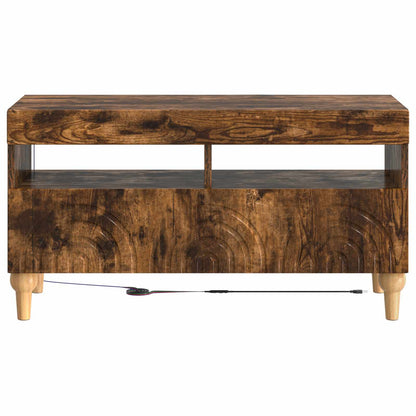 LED TV Cabinet Smoked Oak Engineered Wood