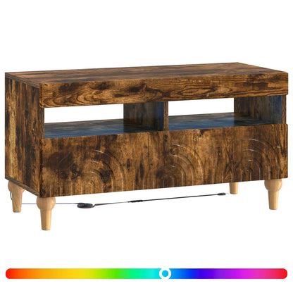 LED TV Cabinet Smoked Oak Engineered Wood