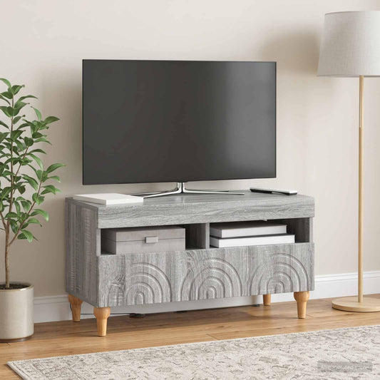 LED TV Cabinet ALKMAAR 81 x 35 x 43 cm Grey Sonoma