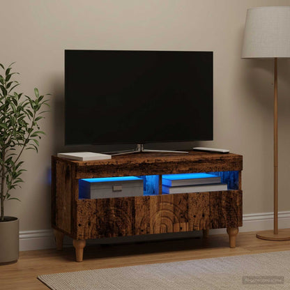 LED TV Cabinet Old Wood Engineered Wood