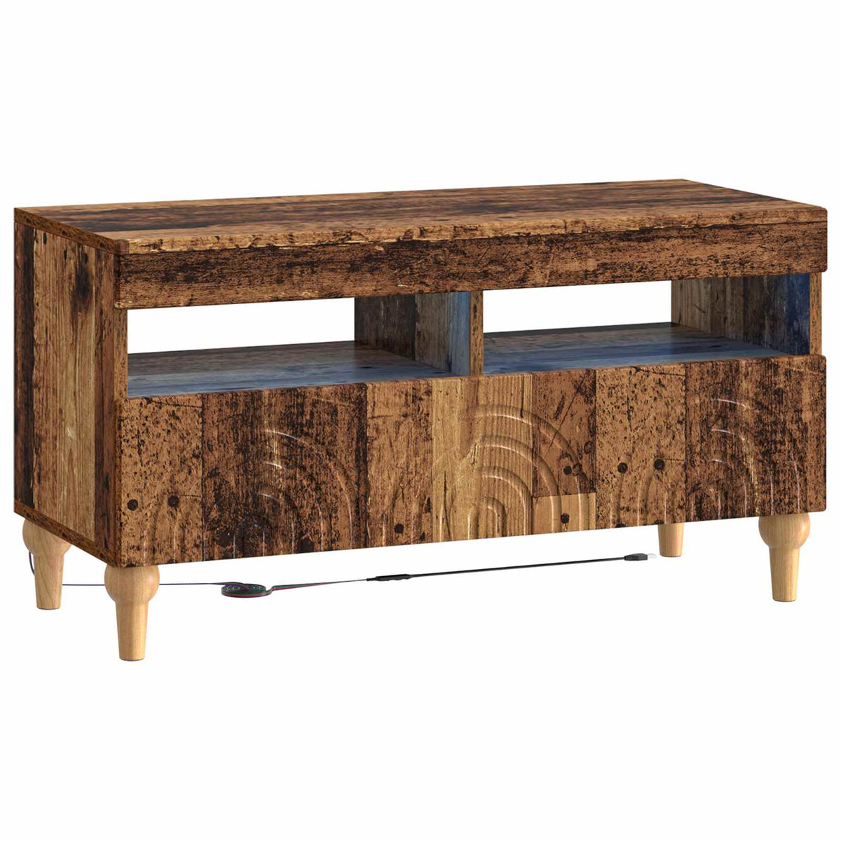 LED TV Cabinet Old Wood Engineered Wood