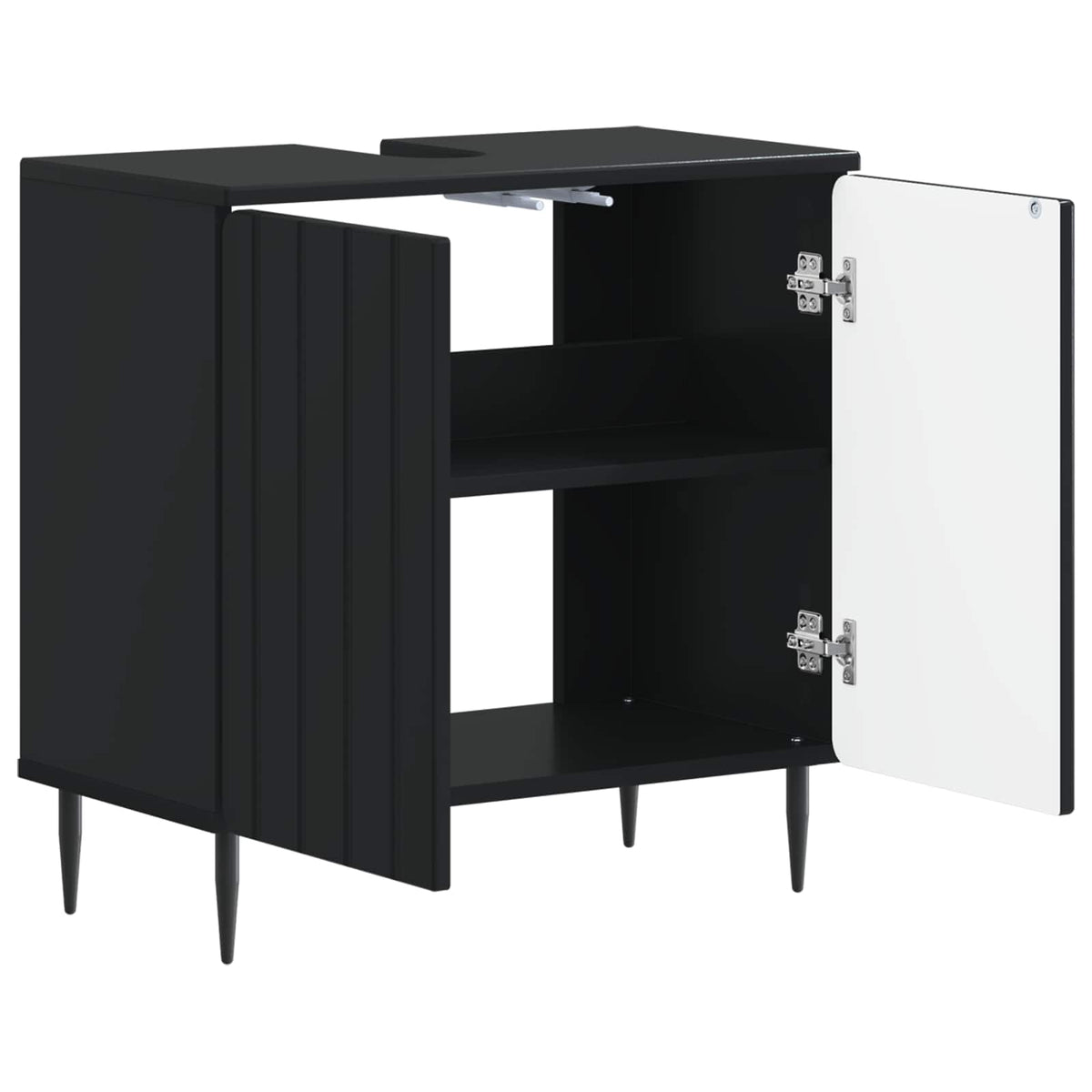 Bathroom Sink Cabinet ZWOLLE Black 59.5 x 31.5x 59 cm