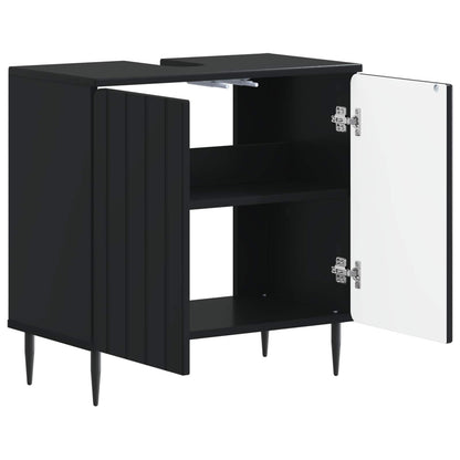 Bathroom Sink Cabinet ZWOLLE Black 59.5 x 31.5x 59 cm