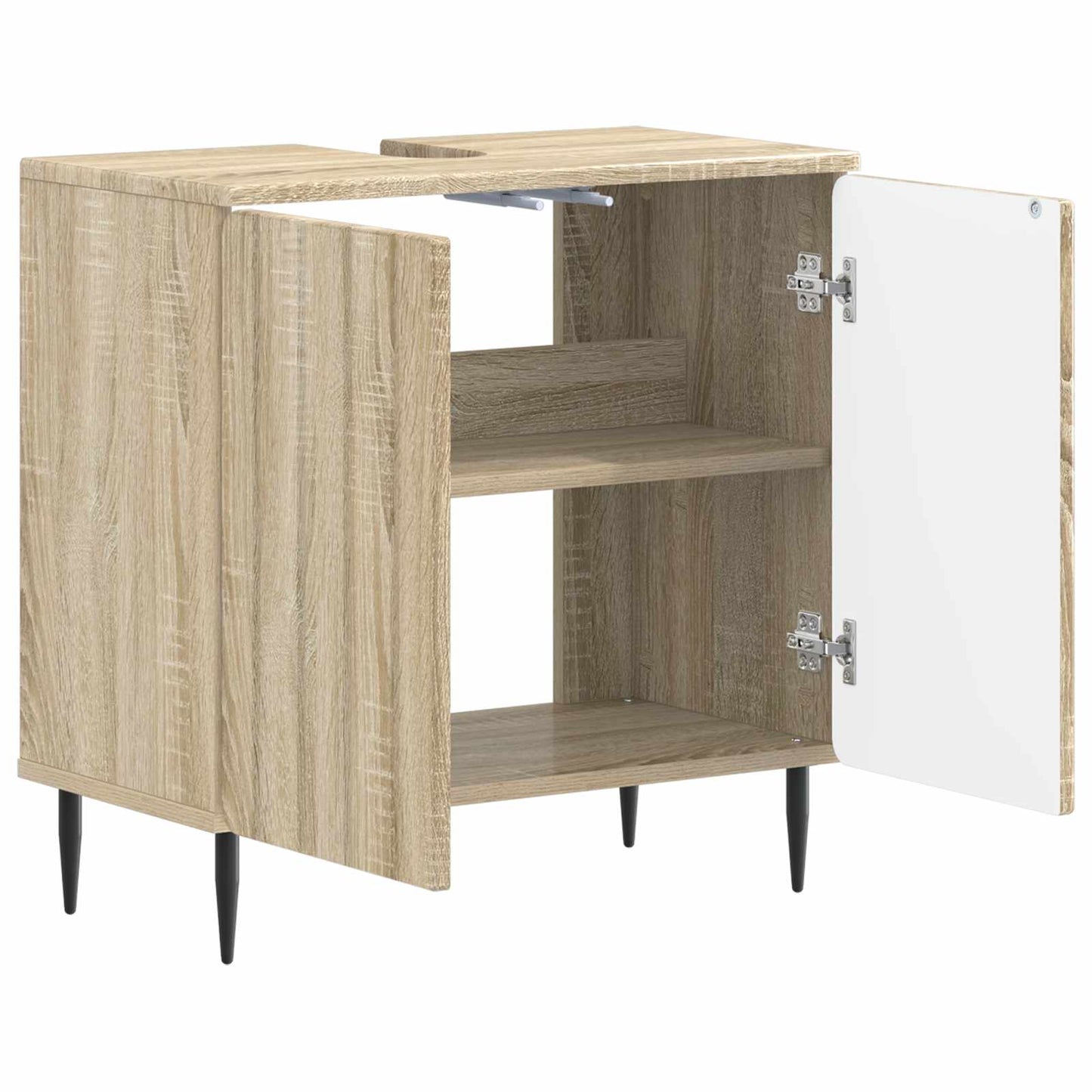 Bathroom Sink Cabinet ZWOLLE Sonoma Oak 59.5 x 31.5x 59 cm