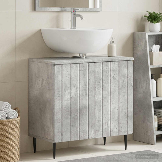 Bathroom Sink Cabinet ZWOLLE Concrete Grey 59.5 x 31.5x 59 cm
