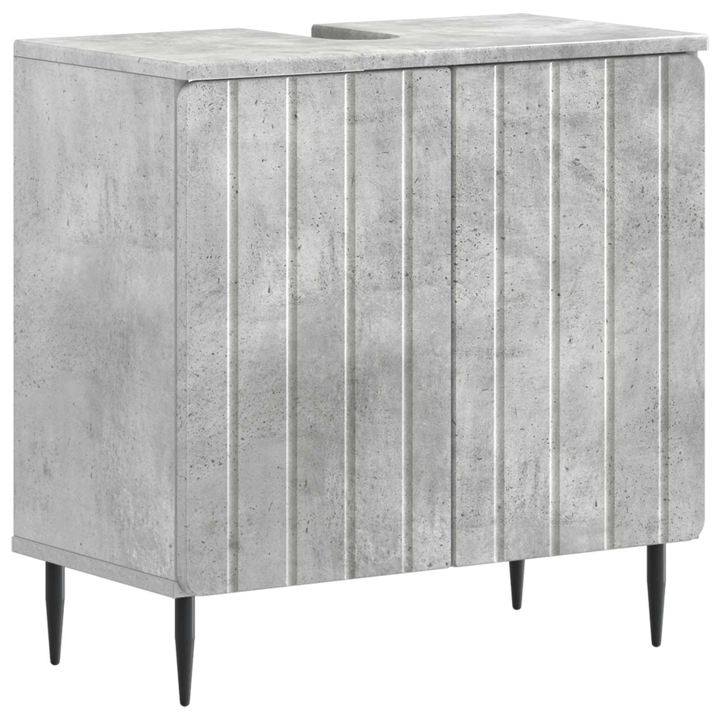 Bathroom Sink Cabinet ZWOLLE Concrete Grey 59.5 x 31.5x 59 cm