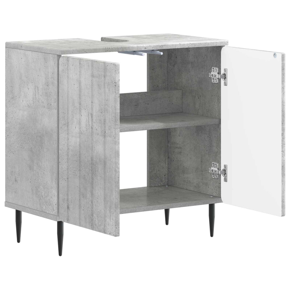 Bathroom Sink Cabinet ZWOLLE Concrete Grey 59.5 x 31.5x 59 cm