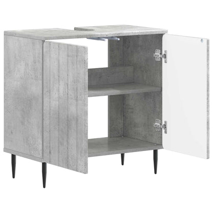 Bathroom Sink Cabinet ZWOLLE Concrete Grey 59.5 x 31.5x 59 cm