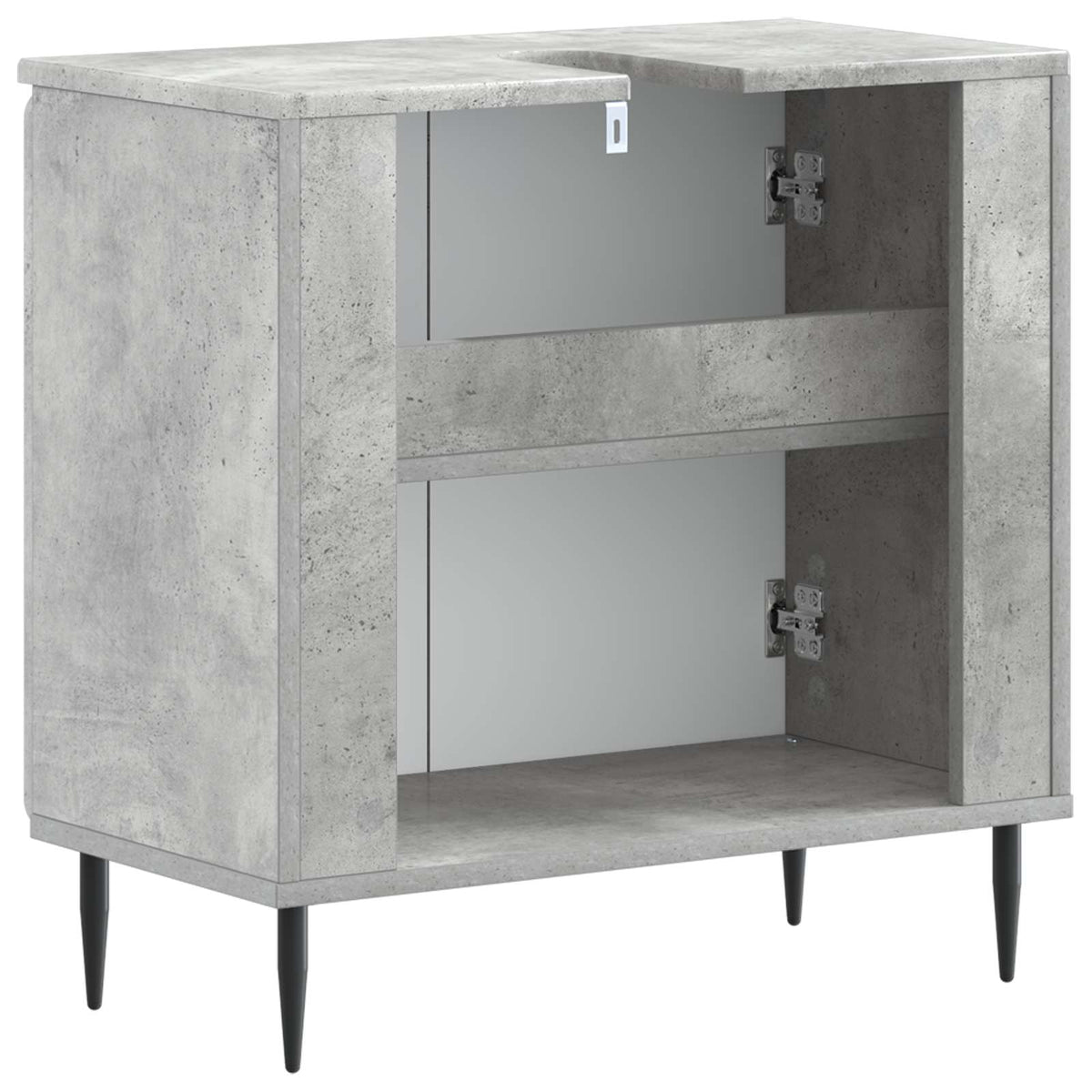 Bathroom Sink Cabinet ZWOLLE Concrete Grey 59.5 x 31.5x 59 cm