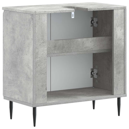 Bathroom Sink Cabinet ZWOLLE Concrete Grey 59.5 x 31.5x 59 cm
